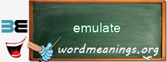 WordMeaning blackboard for emulate